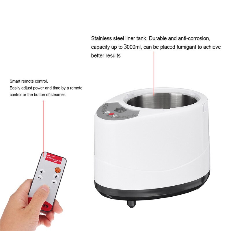 3L 1500W Sauna Generator For Sauna Spa Tent Body Therapy Fumigation Machine Home Steamer Therapy Suitable For Kitchen