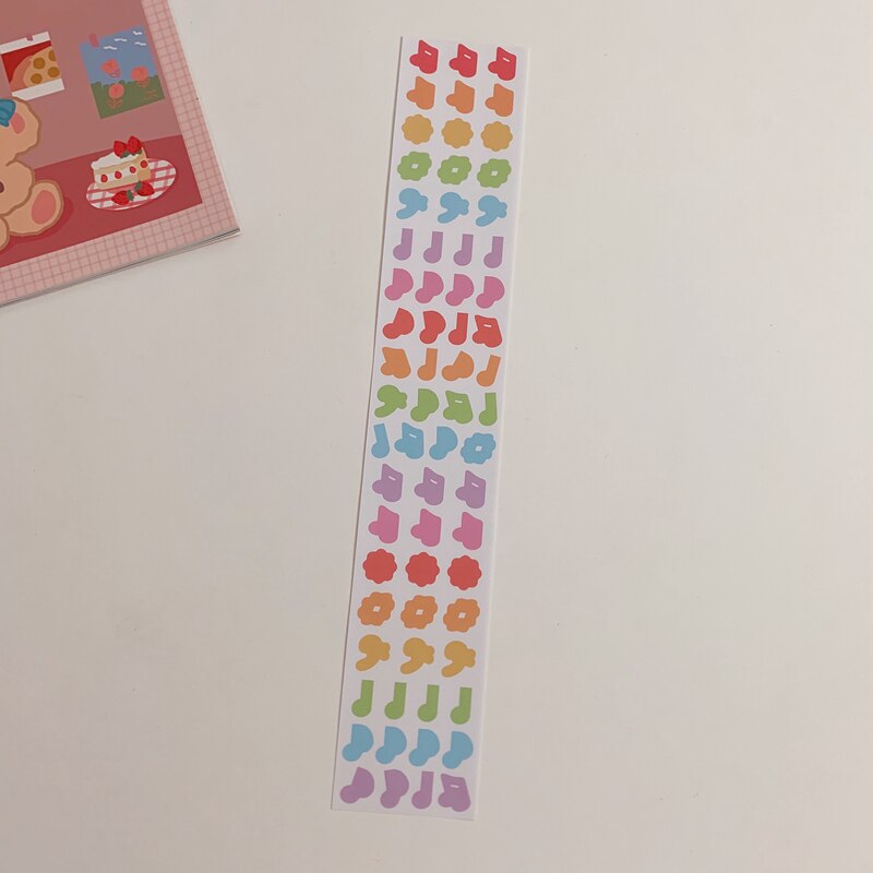 Pegatinas de cinta coloridas y creativas, bricolaje, álbum de recortes, diario, feliz plan, para teléfono móvil, pegatinas decorativas: D 1sheet 1bag