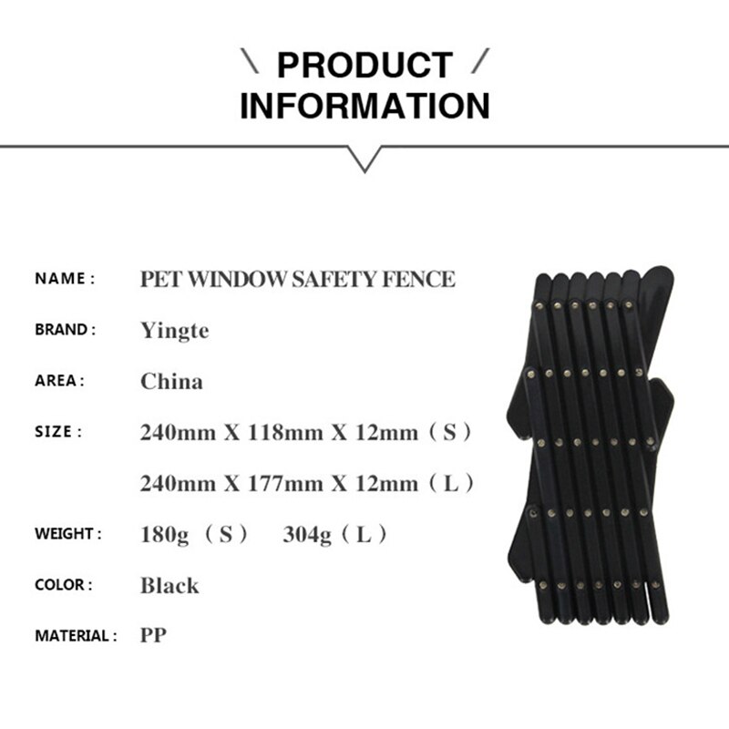 Porte de fenêtre de voiture extensible, porte magique pour chien, barrières de Ventilation pour animaux de compagnie, grille de protection pour animaux de compagnie, accessoires de voyage