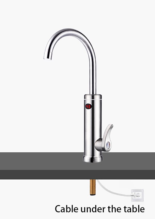 3000W instant water tap Stainless Steel Electric faucet fast electric heating faucet water heater bottom water inlet