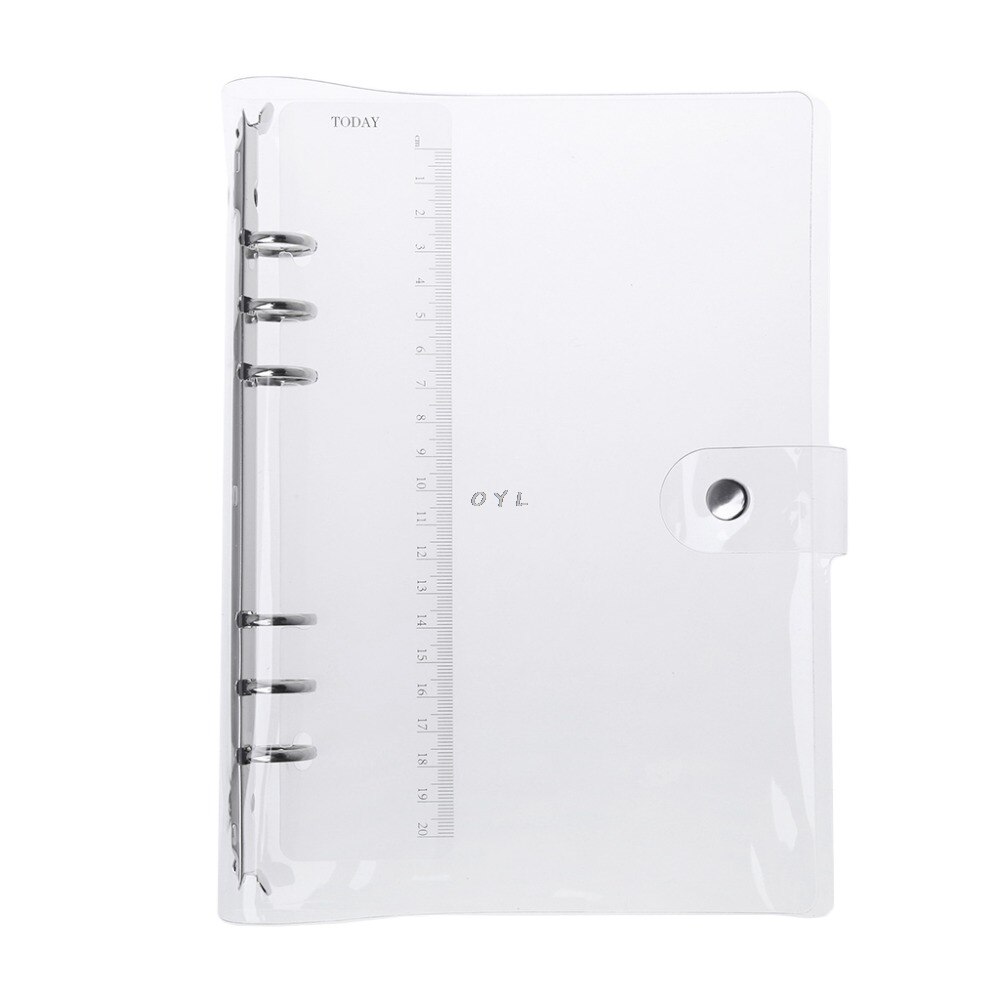 A5/A6/A7 PVC Notebook Notepad Sheet Shell Cover File Folder 6 Holes Binder DIY