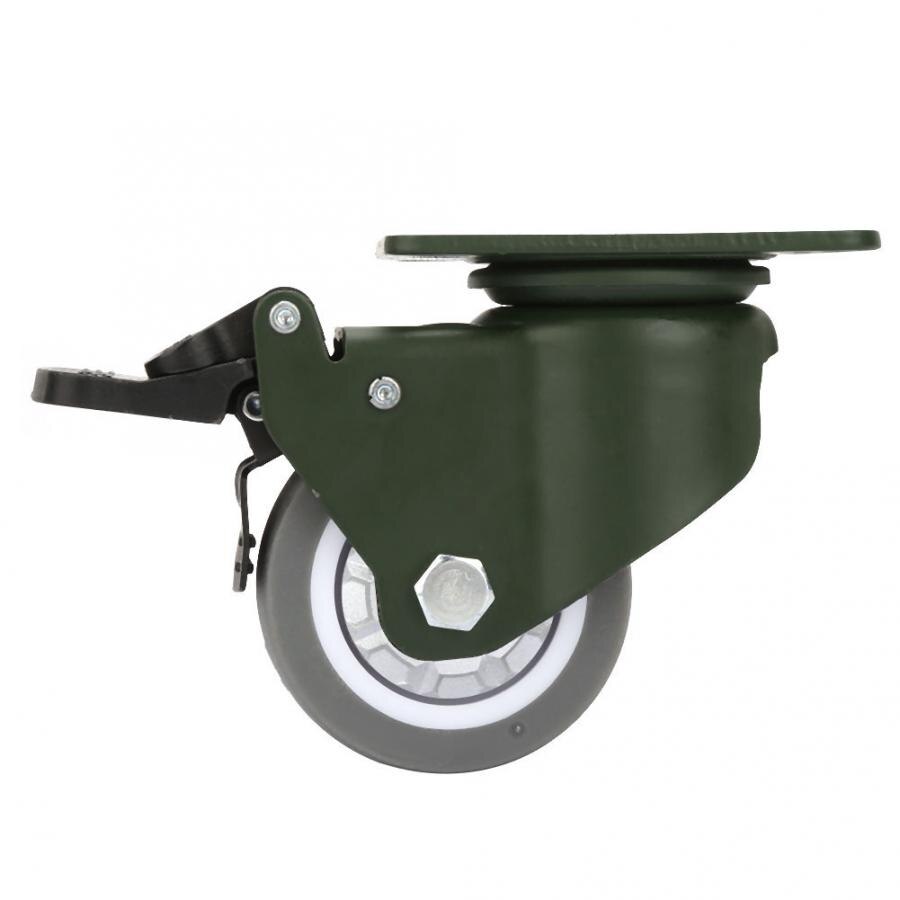 Manganese Steel Bracket 3 inches Bearing Caster Wheels TPR Trolley Wheel Caster Tools: 01