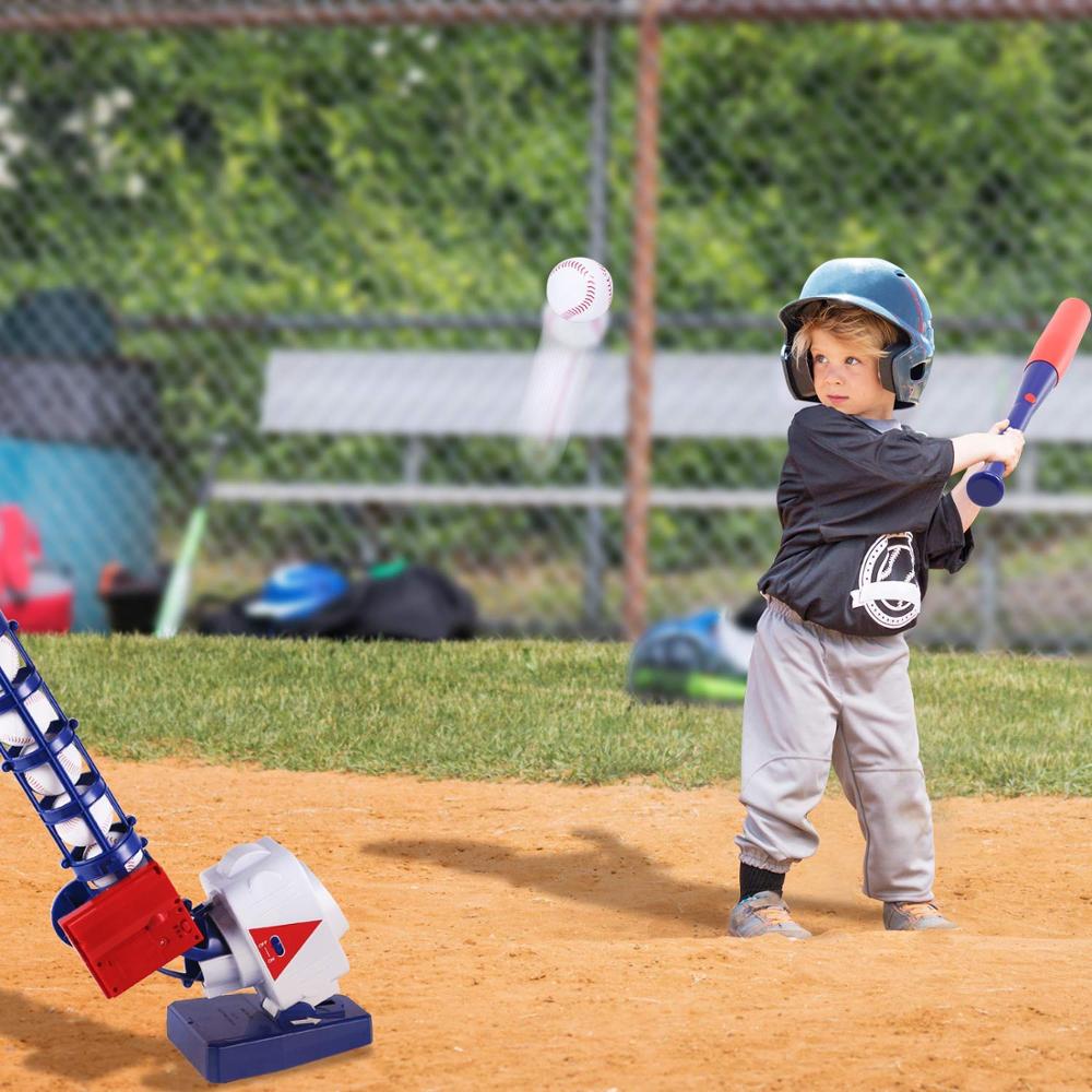 IPlay, iLearn 2 in 1 Da baseball & tennis lancio Macchina, Telecomando pipistrello tutto'aperto Giochi di sport, regali per 5, 6, 7 Anni di Età bambino