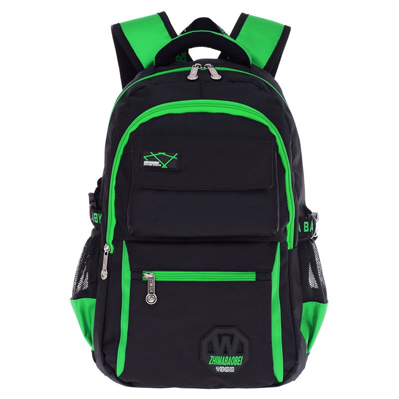 Kinderen Rugzak Orthopedische Schooltassen Voor Tieners Jongens Meisjes Ademend Rugzakken Lichtgewicht Nylon Kids Schooltas Mochila: green 2