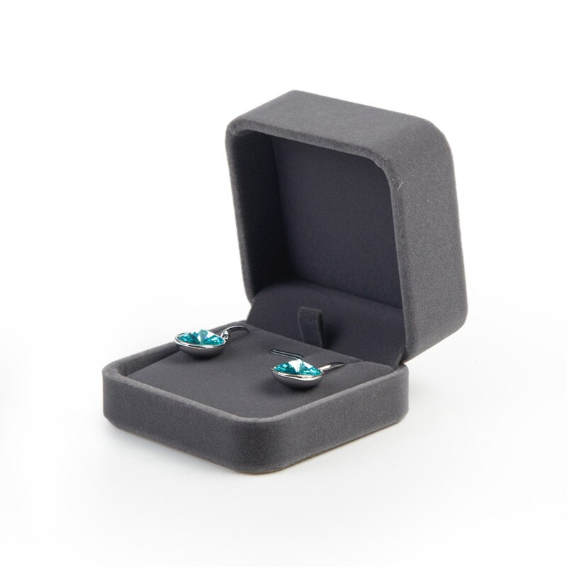 FANXI Grigio tessuto Della Peluche del Regalo Dei Monili per Orecchino Anello Collana Braccialetto Scatola di Imballaggio Organizzatore Dei Monili di Cerimonia Nuziale di Compleanno: Earrings scatola