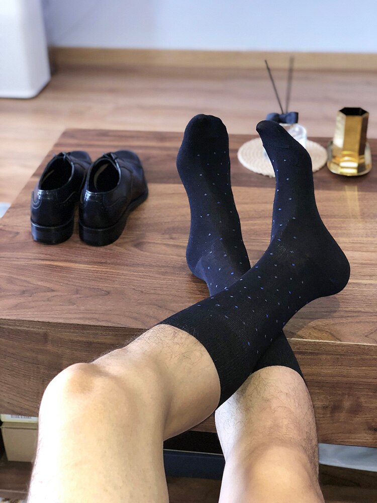 Tube Socks Men's Formal Dress Socks Streetwear Dress Socks Men's Black Dress Socks Male Suit Dress Socks