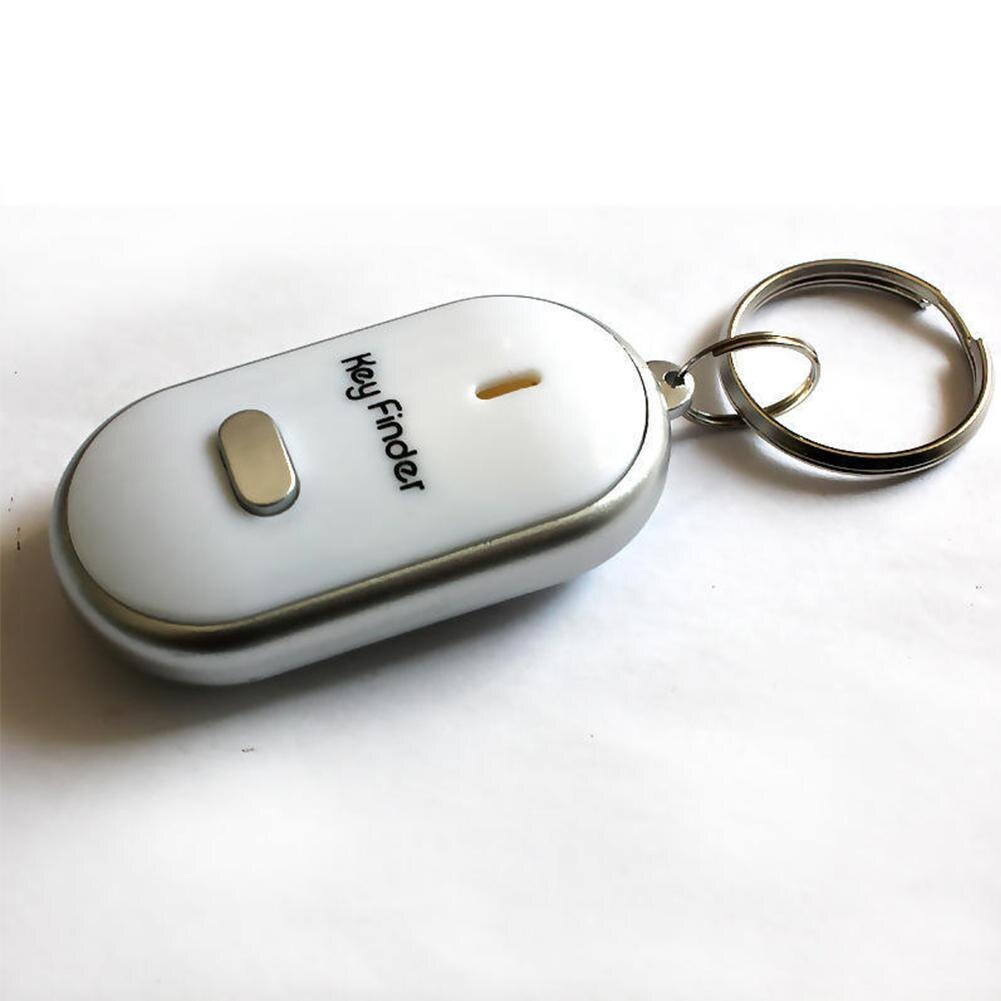 LED Whistle Key Finder Flashing Beeping Sound Control Alarm Anti-Lost Key Locator Finder Tracker with Key Ring