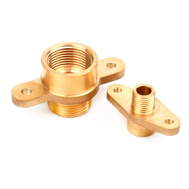 1/4 3/8 1/2 3/4 1 Inch Brass Water Pipe Accessories Copper Male/Female Thread Flange fixed Ear Joint Drinking Fountain Connector
