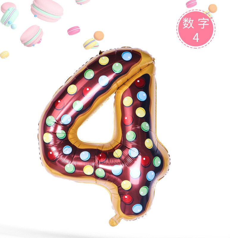 36 tuuman munkki iso folio syntymäpäivä ilmapallot helium numero ilmapallot hyvää syntymäpäivää juhlakoristeet lasten lelu vauva suihkupallot: 4