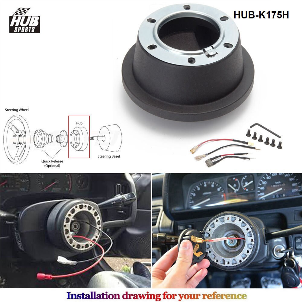 Flashpower Short Hub Adapter For Steering Wheel - Fits Ford Probe, Festiva, Mazda, KIA