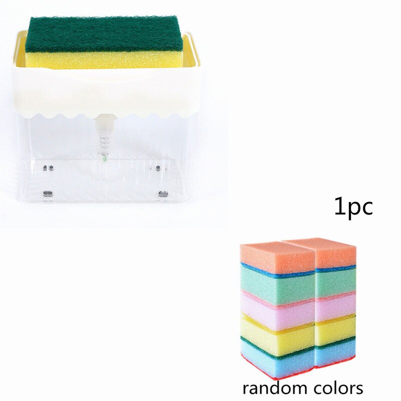 Pump Soap Dispenser And Sponge Caddy For Dish Soap And Sponge Clean Bathroom Fixture Dispensador For Bathroom Kitchen: white set