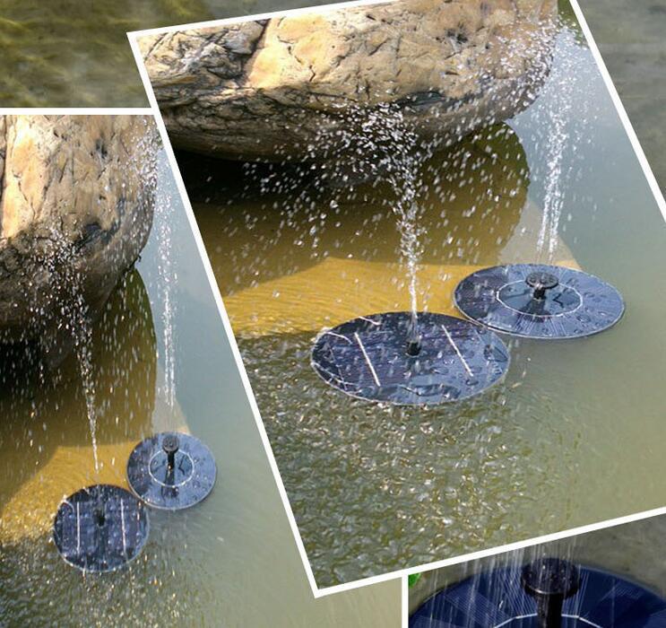 Sol fontæne vandpumpe sol flydende miniature landskab springvand til dam pool have dekoration
