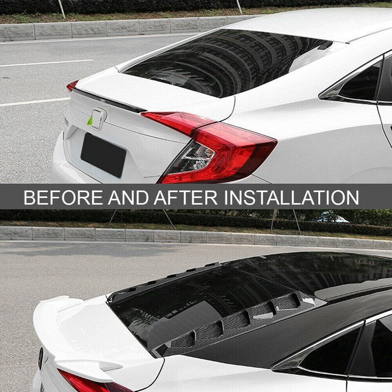 Car Carbon Fiber ABS Window Louvers Shutters Cover for Honda Civic Sedan