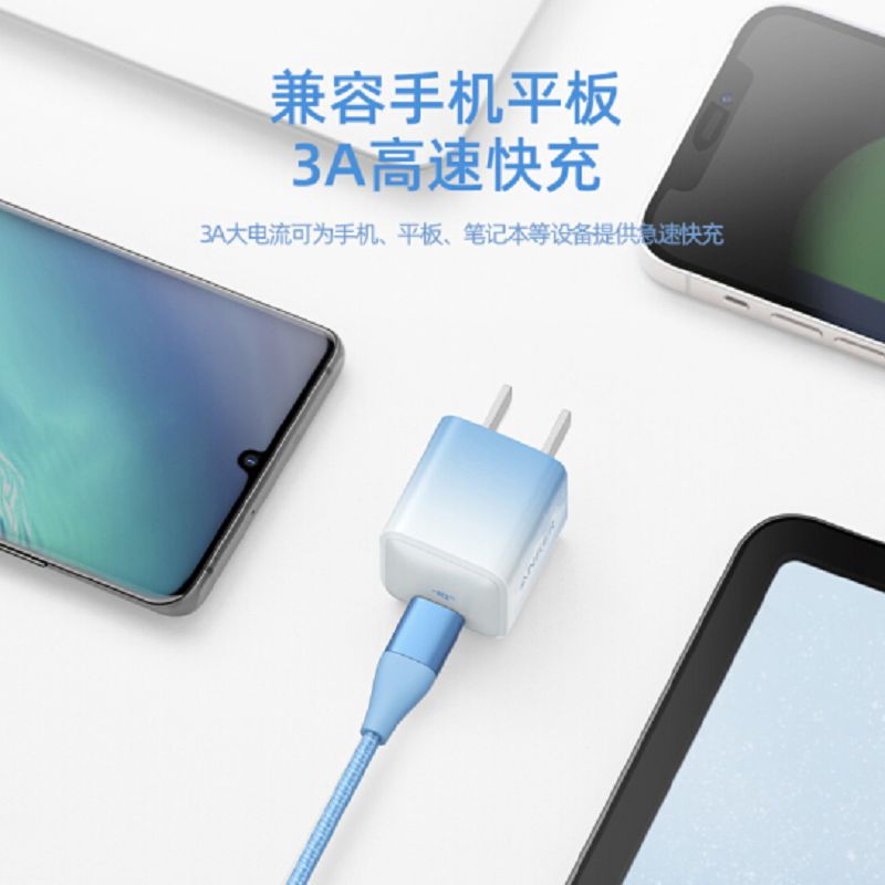 Anker Nano-cargador PIQ 3,0 de 20W, Cable USB C A Lightning [certificado MFi] para iPhone 13/13 Mini/13 Pro/Pro Max/12, iPad