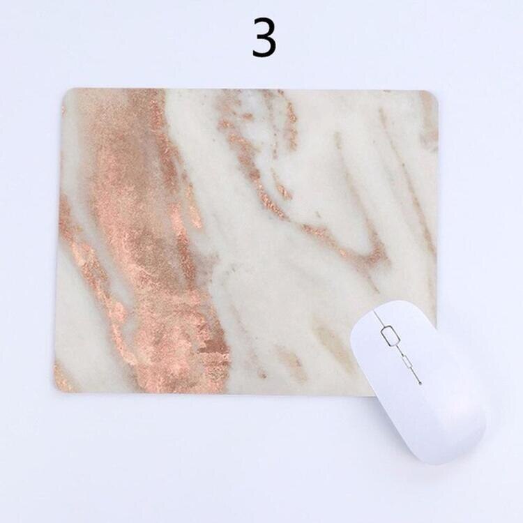 Rose Gold Mouse Pad Computer laptop Accessories MousePad Marble Pattern MousePad Mouse Mat Anti-slip Natural Rubber: 3