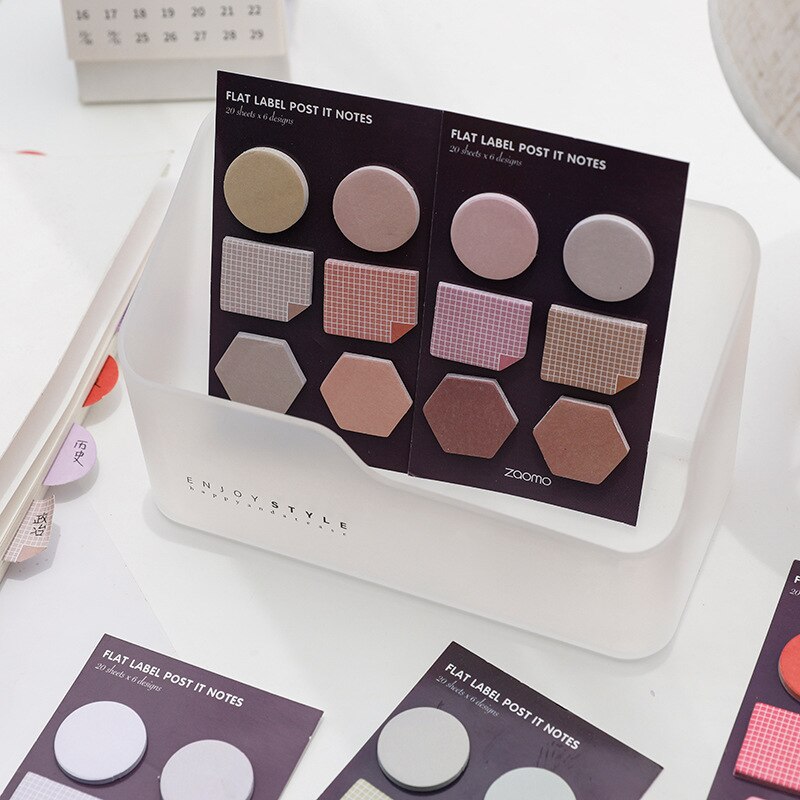 120Pcs Post It Sticky Notes Macaron Color Palette Series Memo Pads Stationery Self Adhesive Mini NotebookkSchool Office Supplies