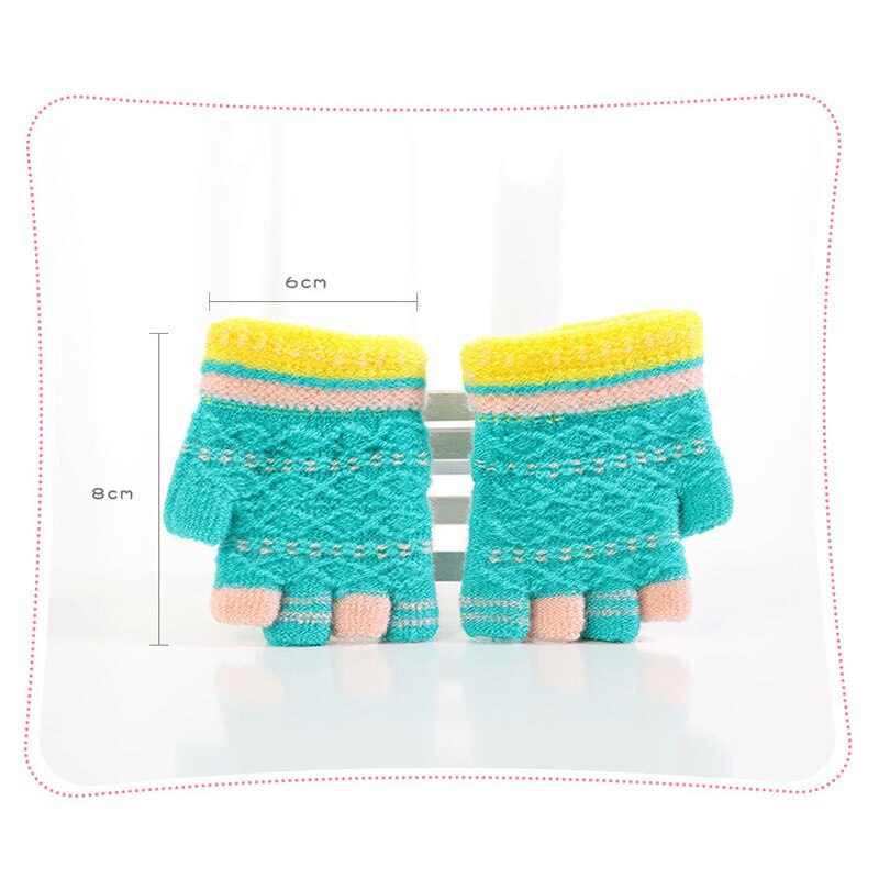 Guantes de manopla de mitad de dedo de invierno para bebés niñas 1-4 años para niños
