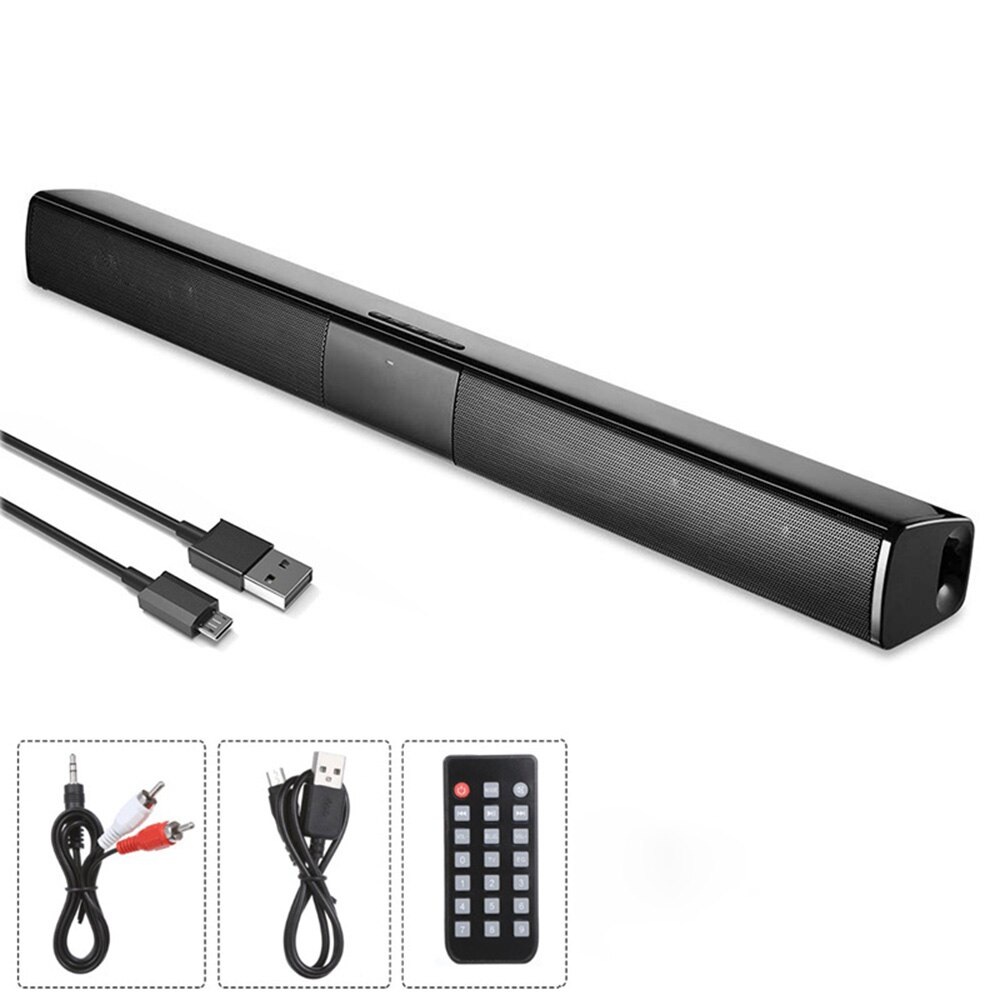 20W TV Sound Bar Wired and Wireless Bluetooth Home Surround SoundBar for PC Theater TV Speaker: Default Title