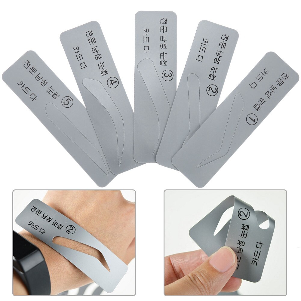 brand 5pcs plastic eyebrow template shaper DIY eyebrow sticker makeup models eyebrow molding stencils eyebrows shaping tools