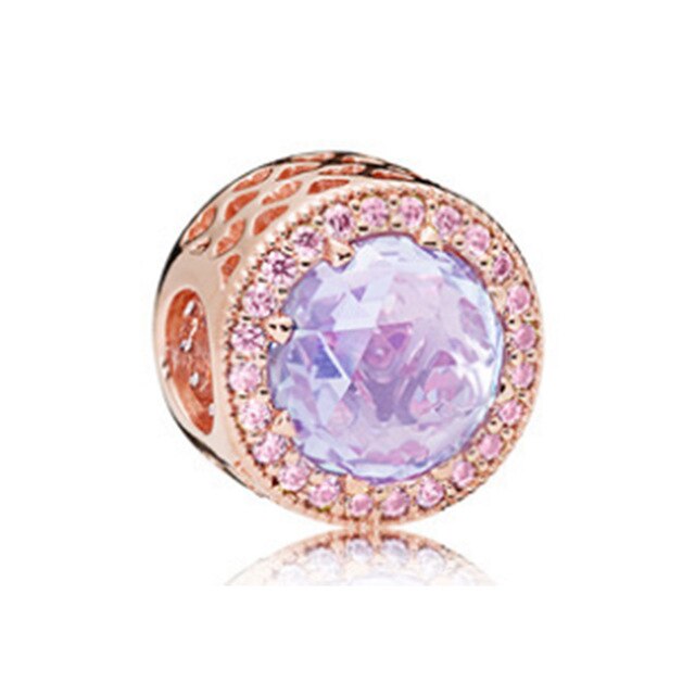 NUOVO 100% 925 Sterling Silver 1:1 Autentico Charm In Oro Rosa Margherite di Cuore-A Forma di Coniglio In Rilievo Clip di Sicurezza Della Catena di Sicurezza: Blu