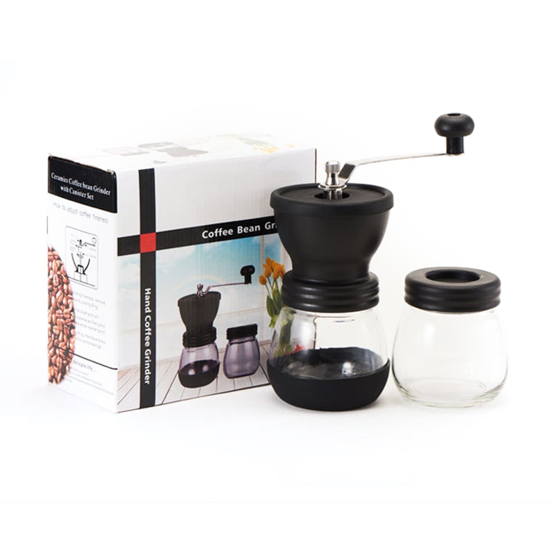 Manual Coffee Bean Grinder Adjustable Coarseness Ceramic Hand Held Mill Machine Easy Clean Kitchen Tool Grinders