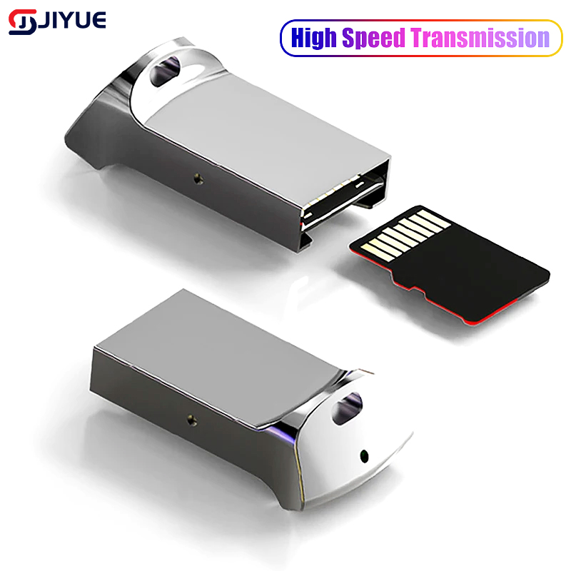 Aluminium Mini Usb 2.0 Geheugenkaart Lezer Adapter Voor Tf Micro Sd Pc Computer Laptop Geheugenkaart Lezer Adapter Usb Sd Kaart Kaart Kaart Kaart