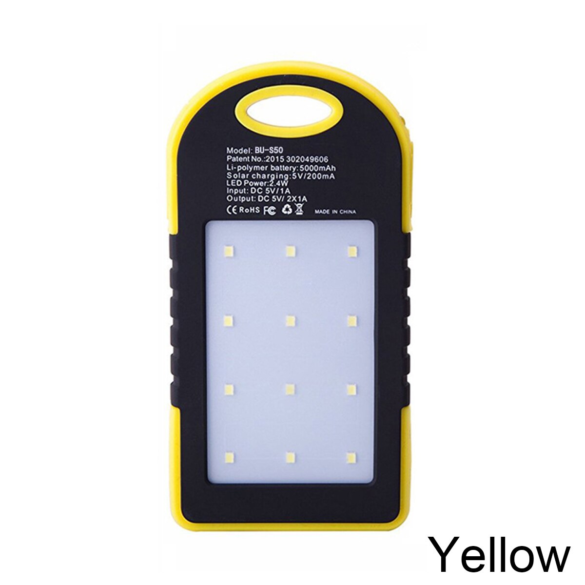 Solar Power Bank Double USB Solar Charger External Battery With LED Portable Camping Light Charger Pack for Smart Phone
