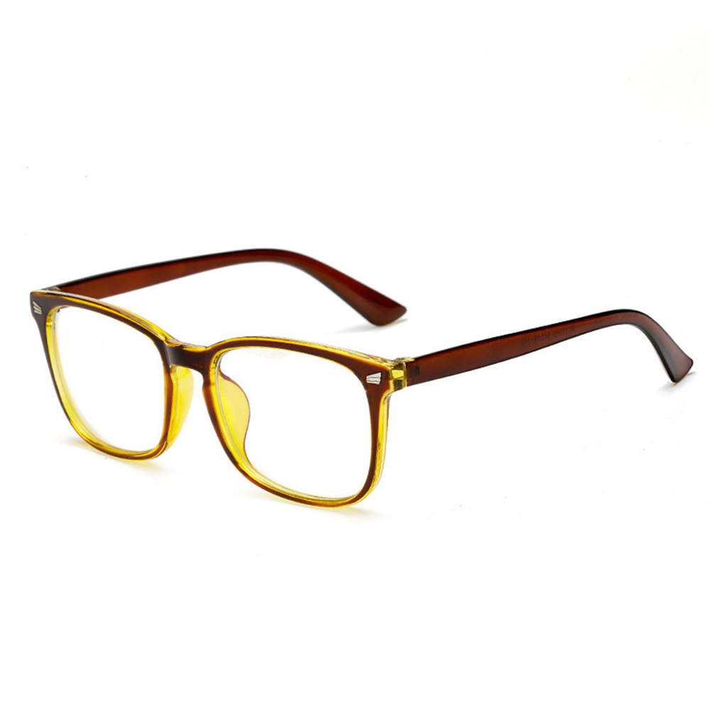1 pc Women Men Transparent Computer Glasses Spectacle Frame Anti Blue Ray Clear Lens Eyeglasses: Brown