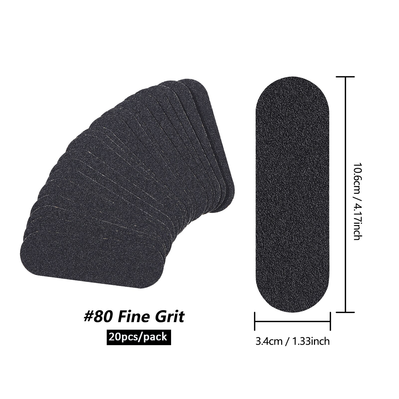 20 Stks/zak Voetvijlen Schuurvervangers Voor Pedicure-Voetvijlen Voetverzorging-Gereedschapsbestand-Eeltverwijderaar Dode Huid Voetrasp Bijvullen: Clear