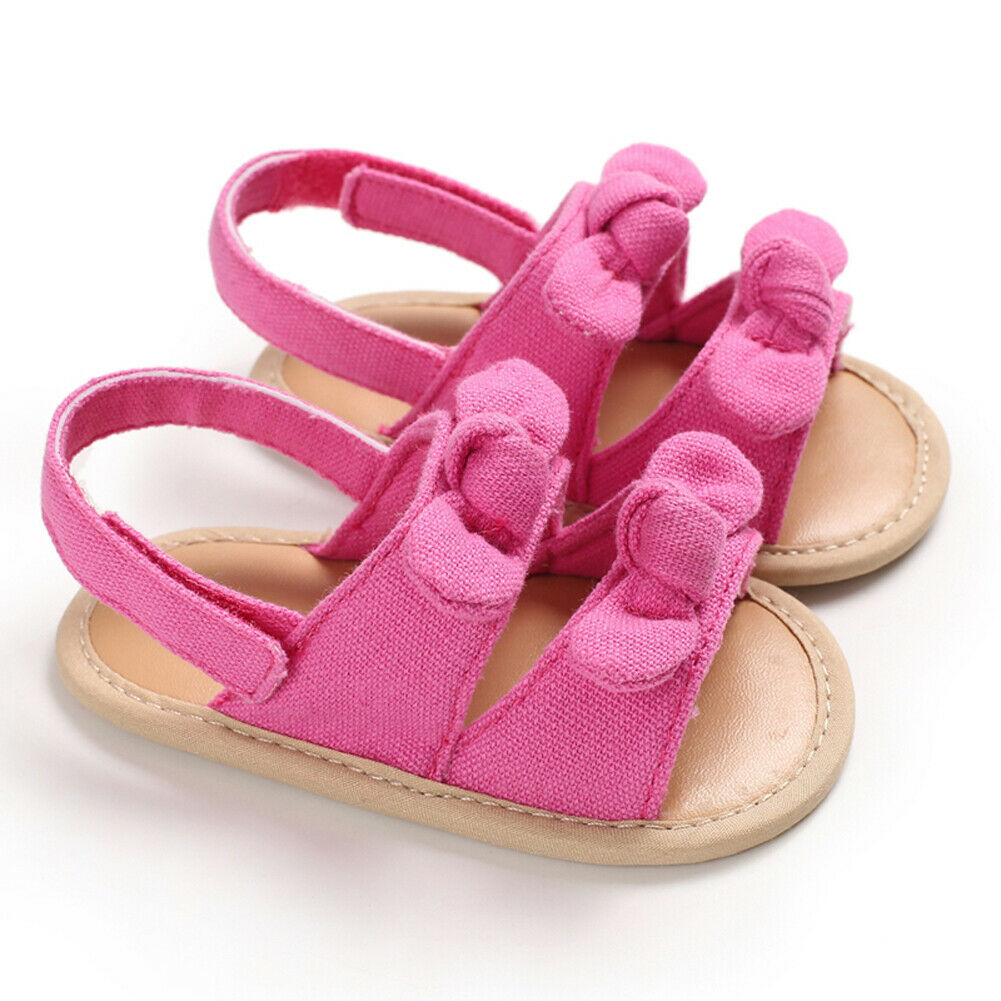 Baby Baby Meisje Zachte Zool Sandalen Schoenen 0-12Month Peuter Zomer Schoenen Boog-Knoop Sandaal: Peach / 11
