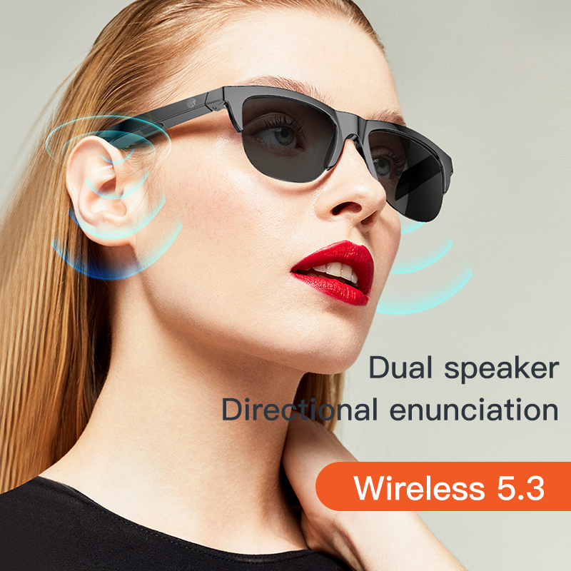 Mode Bluetooth V5.3 Zonnebril slimme bril oogglas Outdoor HD Oproep Muziek Draadloze hoofdtelefoon Anti-touch UV Voor Heren Dames