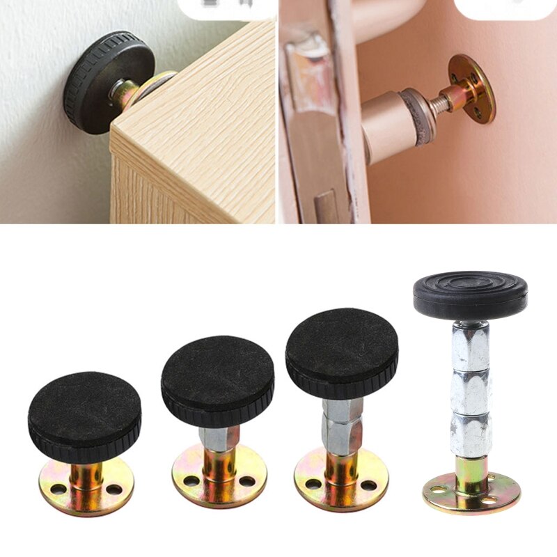 2Pcs Bed Stabilizer Furniture Fixed Bracket Adjustable Wall Stabilizer Self-adhesive Door Stopper Anti-shake Hardware