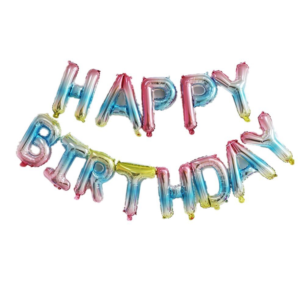 Gelukkige Verjaardag Brief Set Ballon Supplies Engels Aluminium Ballon Partij Decoratie Ballon Kerst Halloween: Mintgroen