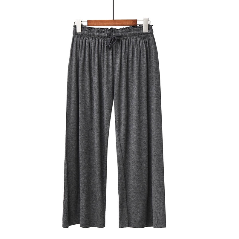 Kvinner sove bunn bomull enkel stil ensfarget dame løs søvn bukser komfort myk null begrensning one size hjemmeklær