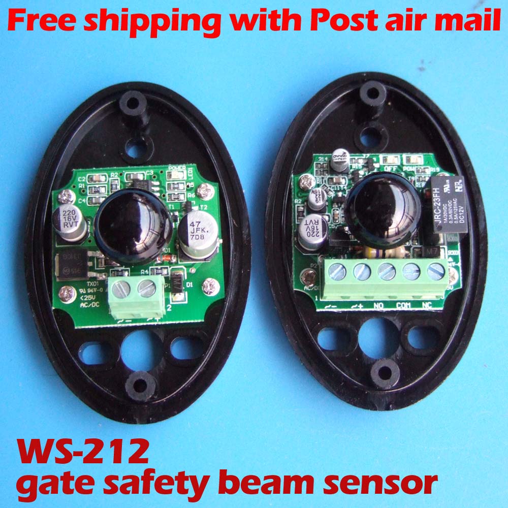 Infrared through beam safety beam sensor for sliding gate safety protection