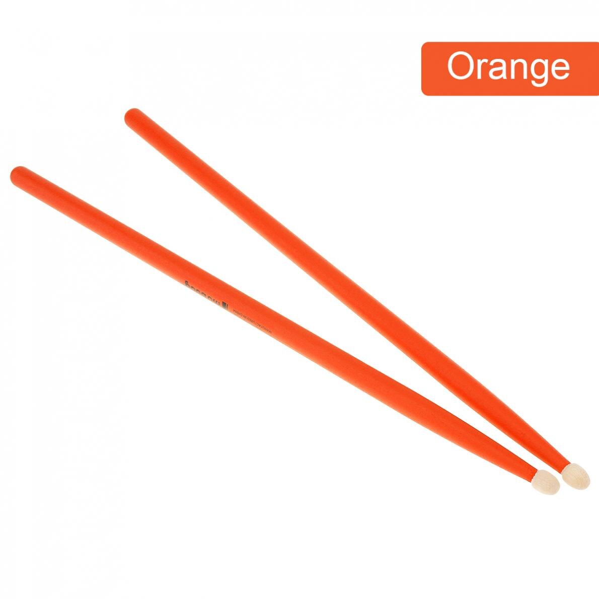 Drumsticks 1 Pair Colorful Maple Wood Drum Sticks 7A Music Band Drumsticks Percussion Instruments Musical Sticks: Orange