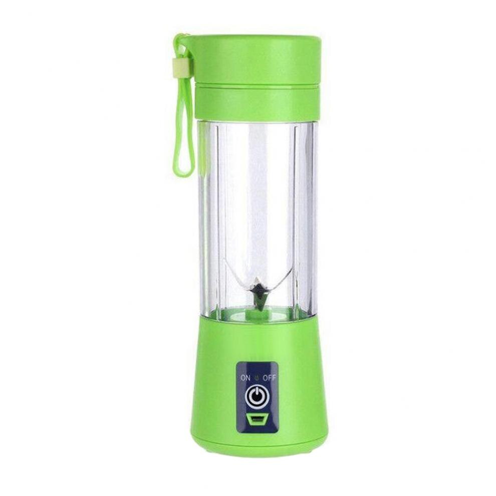 Usb Draagbare Juicer Cup Huishouden Blender Fruit Mengmachine Sap Cup Met Zes Messen Voor Home Office Travel Sport: green