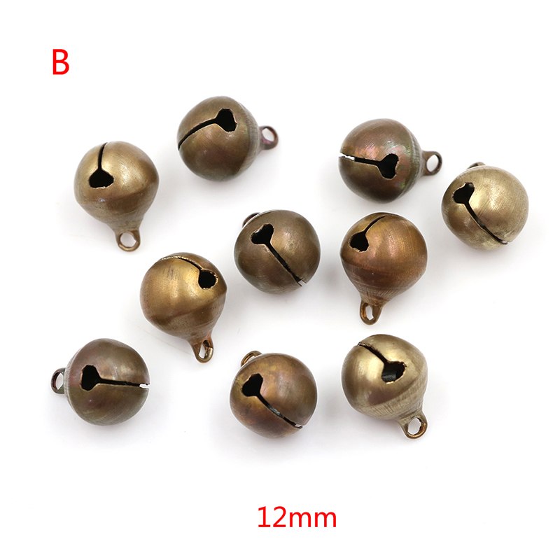 10 Stks/partij Diy Ambachten 10/12/14Mm Brons Metal Jingle Bells Losse Festival Party Decoratie Kerstboom decoraties Accessoires: 12mm