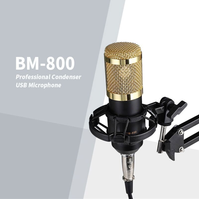 Condenser Microphone Bundle BM-800 Mic Set for Stu dio Recording & Brocasting Microphone Kit for Pc Computer