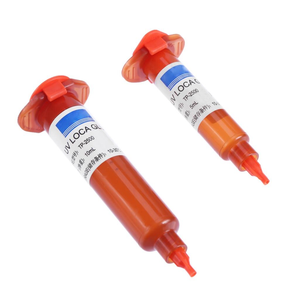 Smartphone-reparaturwerkzeug tp -2500 lokaler uv-kleber flüssiger optisch klarer klebstoff uv-kleber zur reparatur von handyglaslinsen 5ml 10ml