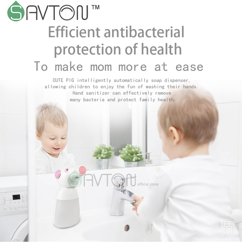 Savton automatisk skummende såpedispenser induksjon håndvask enhet for kjøkken bad barn intelligent hånd vaskemaskin
