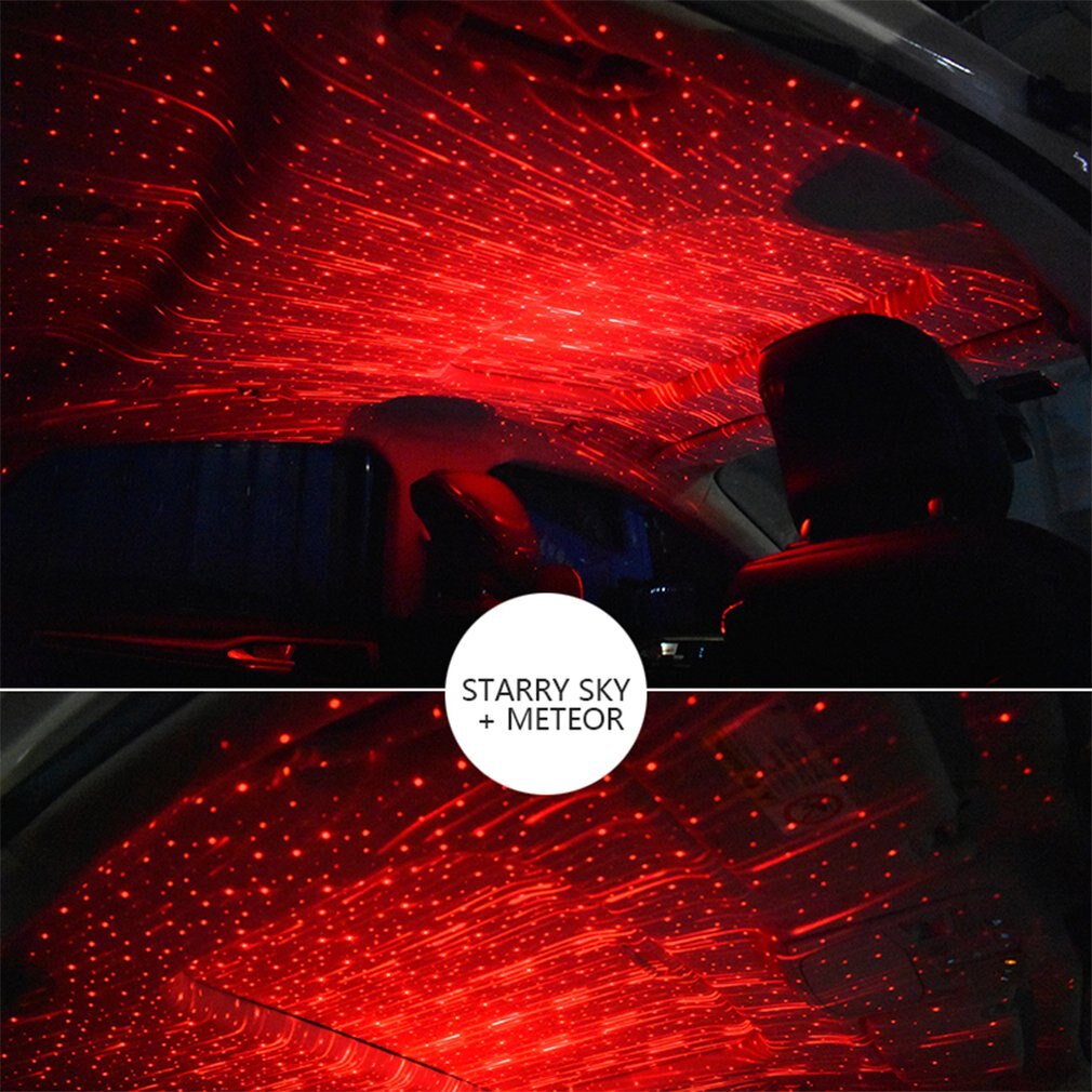 Interni auto Modifica auto Lampada Da Soffitto scatola Bracciolo stellato Meteora Lampada Stellato di Proiezione riflettore