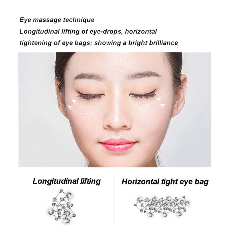 Masajeador de ojos, herramienta de masajeador de ojos y rostro/bolígrafo con calor de 42 Celsius y vibración sónica para Anti envejecimiento, alivio de fatiga ocular, ojos hinchados/