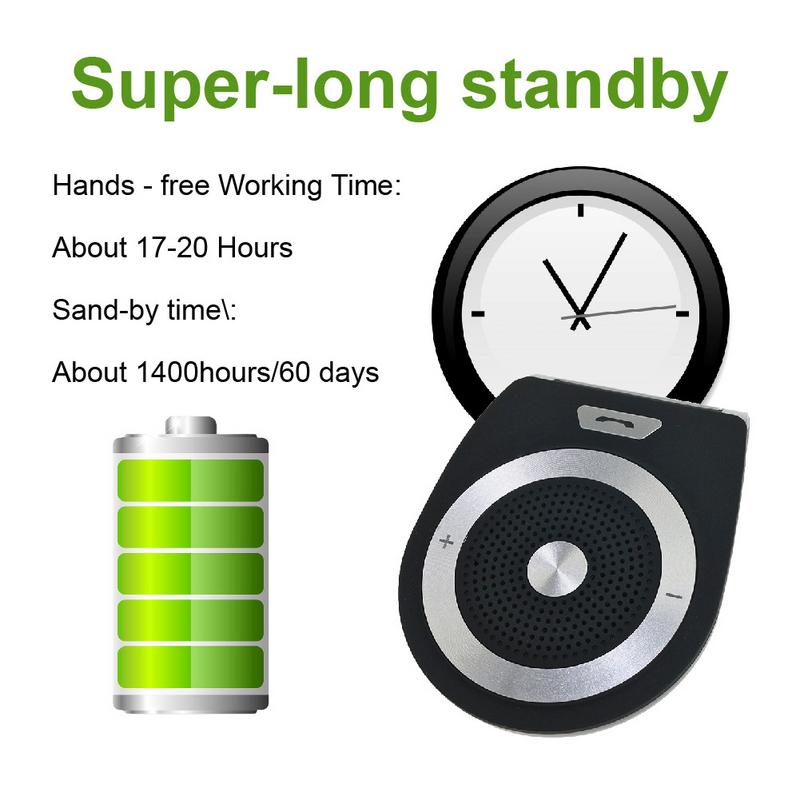 Car kit Bluetooth T821 handsfree speaker bluetooth 4.1 EDR Wireless Car Kit Mini visor can hands free calls
