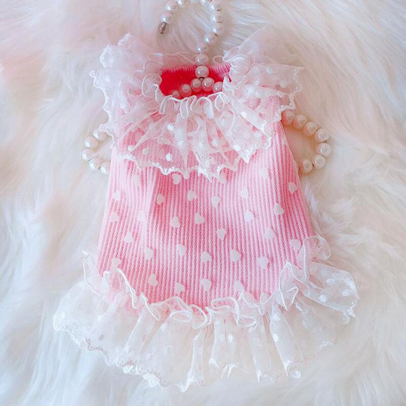 Cute Dog Dress lace Skirt Princess Costume Spring Summer Dog Clothes Cat Chihuahua Yorkshire Poodle Pomeranian Schnauzer Apparel