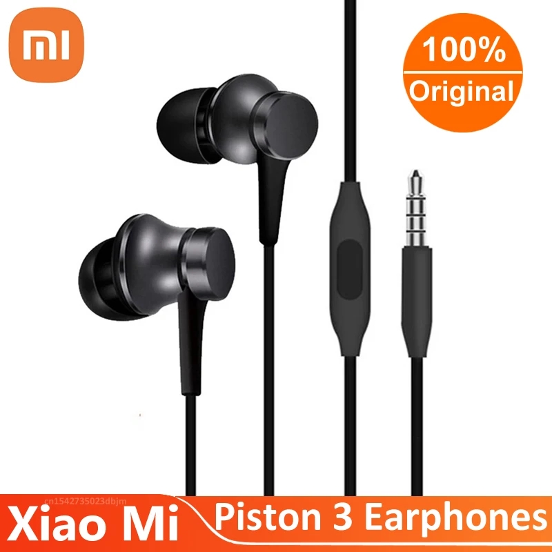 Xiaomi Piston 3 In-ear Écouteurs 3.5mm écouteurs avec Micro Nouvelle Version pour Mi 9 Note 10 Pad 4 MP4 MP3 PC D'origine pour Téléphone Portable