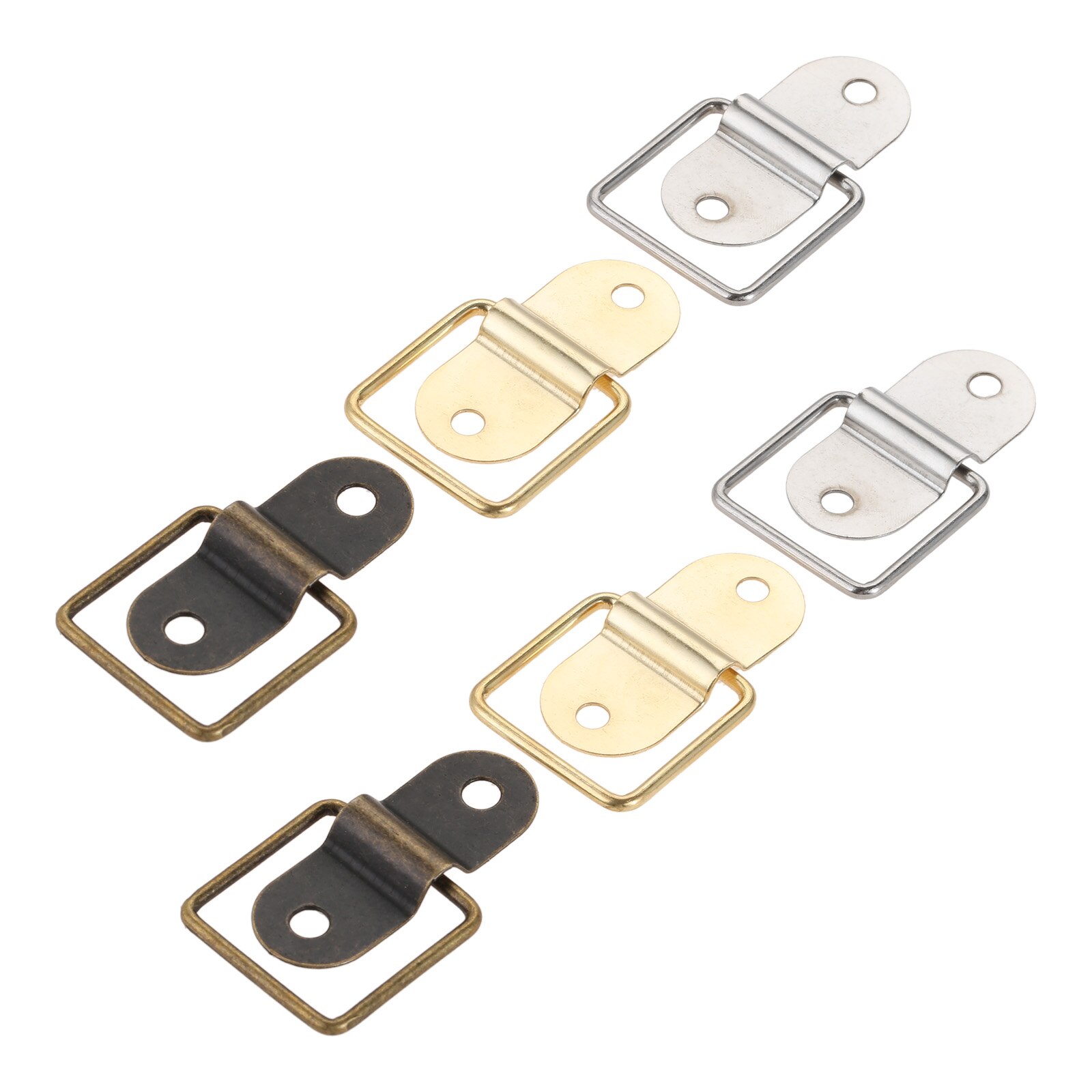 10/5 PCS D-Ring Tie Down Metal D-Rings Trailer Drawer Cabinet Rectangle Handle D Ring Mounting Plate for Car Truck Bed Cargo