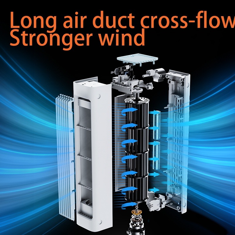 Eary Wall-mounted Bladeless Tower Fan With Remote Control Adjustable Summer Strong Cooling Airflow For Desk Air Conditioner Fan
