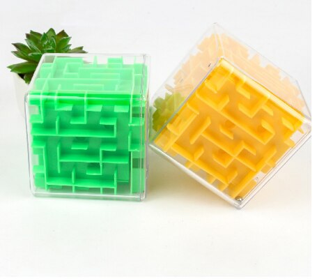 3D Doolhof Magische Kubus Transparant Zeszijdige Puzzel Speed Cube Rollende Bal Game Cubos Doolhof Speelgoed Voor Kinderen Educatief