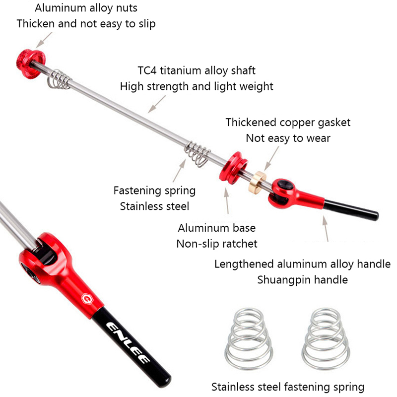 Road Bike Wheel Set Quick Release Universal Lever Mountain Bike Equipment Hub Quick Release Rod Accessories Bike Quick Release